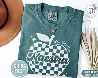 Maestra Shirt Personalized Maestra Tshirt Spanish Teacher Shirt Maestra Bilingue Shirt Bilingual Teacher Shirt Maestra Gift