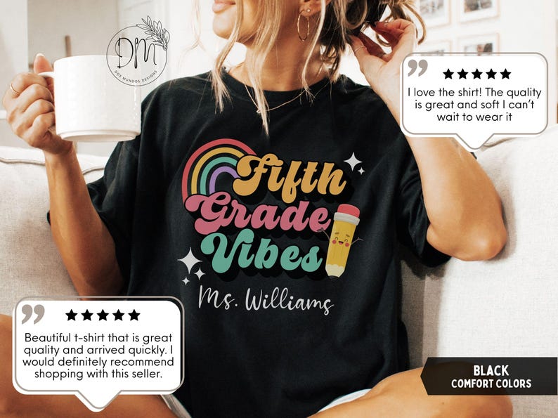 Fifth Grade Shirt Fifth Grade Teacher Shirt Custom Fifth Grade Tshirt 5th Grade Team Personalized Teacher 5th Grade Shirt 5th Grade Vibes imagem 6