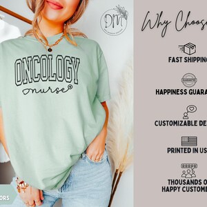 Oncology Nurse Shirt for Oncology Nurse T-shirt Nurse Appreciation Gift for Onc Nurse Graduation Shirt Oncology Nurse Shirt imagem 6