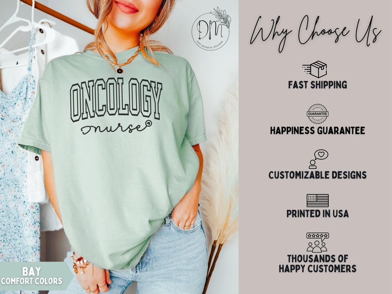 Oncology Nurse Shirt for Oncology Nurse T-shirt Nurse Appreciation Gift for Onc Nurse Graduation Shirt Oncology Nurse Shirt imagem 6