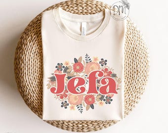 La Jefa Shirt, Floral La Jefa Shirt, Mexican Mom Shirt, Gift for Mexican Mom, Dia de las Madres Gift, Regalo Para Mama, Hispanic Mom Shirt