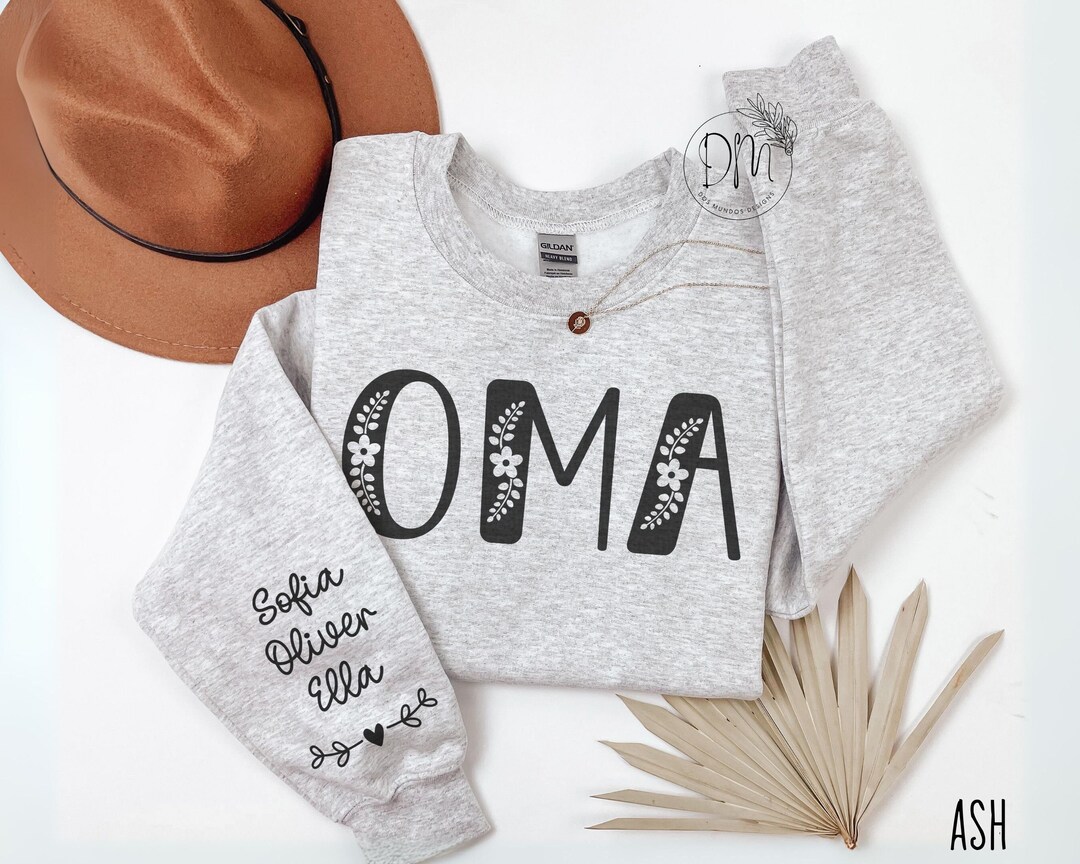 Sweat à Capuche Personnalisé Prénoms Petits-enfants - Cadeau Pour Grand-mère, Fête Des Mères