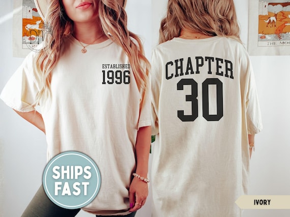 Established 1996 Shirt Chapter 30 Shirt 30th Birthday Shirt 30th Birthday Gift for 30th birthday 1996 Tee 1996 Birthday Tee Est 1996 Shirt