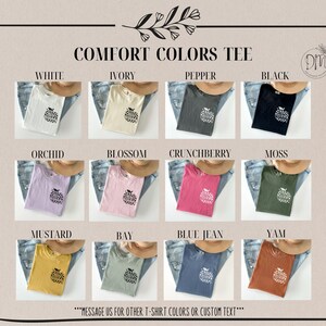 Comfort Colors® Teacher Shirt Custom Teacher T-Shirt Teacher Custom T-shirt Back to School Tshirt Teacher Crew Personalized Teacher Shirt image 6