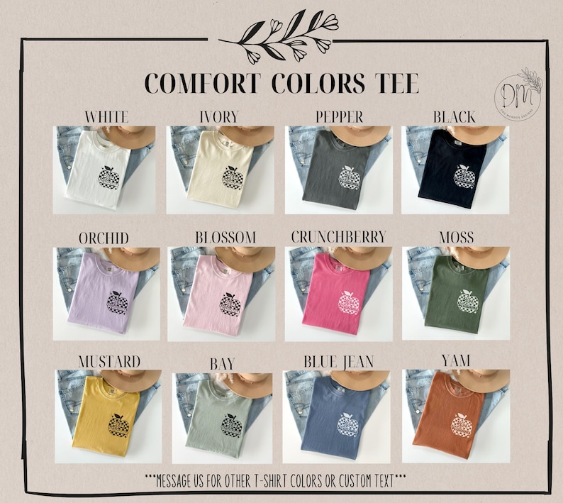 Comfort Colors® Teacher Shirt Custom Teacher T-Shirt Teacher Custom T-shirt Back to School Tshirt Teacher Crew Personalized Teacher Shirt image 6