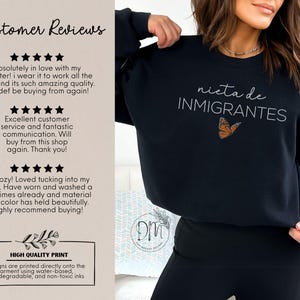 Nieta de Inmigrantes Sweatshirt, Granddaughter of Immigrants sweatshirt, Dreamer Sweatshirt Pro Immigration Sweater No Human is Illegal image 3