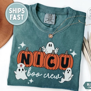 NICU Halloween Shirt Halloween NICU Boo Crew NICU Nurse Halloween Tshirt Spooky Nicu Nurse Shirt Neonatal Icu Squad Halloween T-shirt
