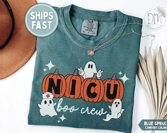 NICU Halloween Shirt Halloween NICU Boo Crew NICU Nurse Halloween Tshirt Spooky Nicu Nurse Shirt Neonatal Icu Squad Halloween T-shirt