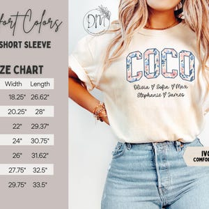 Camisa personalizada para abuela, camisa floral para abuela con nombres de nietos, regalo personalizado para abuela, regalo para el día de la madre, Grammy imagen 8