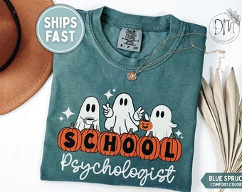 Halloween School Psychologist Shirt School Psych Halloween T-shirt One Spooky School Psychologist Halloween Shirt Pumpkin School Psych Shirt