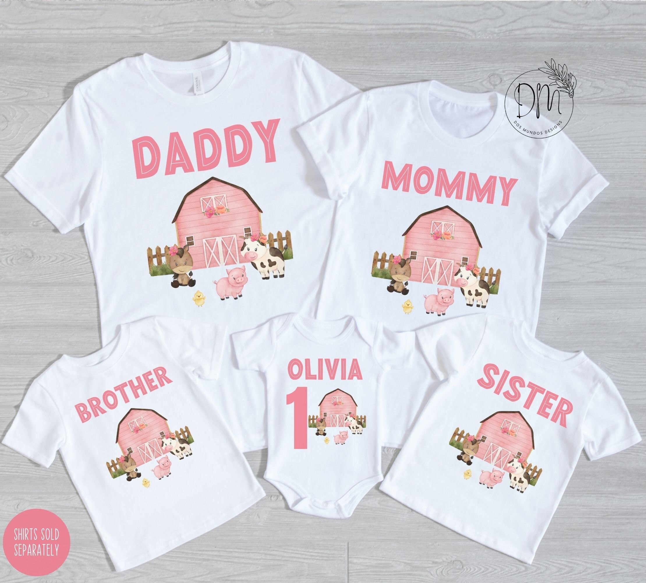Discover Pink Farm Birthday Party Shirt
