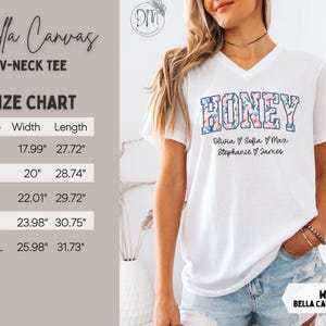 Camisa personalizada para abuela, camisa floral para abuela con nombres de nietos, regalo personalizado para abuela, regalo para el día de la madre, Grammy imagen 10