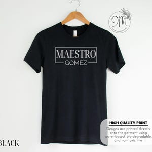 Personalized Maestro Shirt, Custom Profe T-shirt, Spanish Teacher Shirt, Maestro Bilingue Shirt Bilingual Teacher Shirt Male Profe Gift