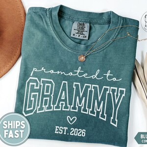 Promoted to Grammy Shirt Grammy Established Shirt Grammy Est Shirt New Grammy Mothers Day Gift for Grammy Pregnancy Reveal