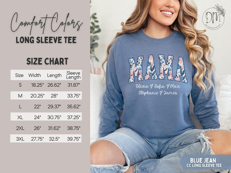 Camisa personalizada para abuela, camisa floral para abuela con nombres de nietos, regalo personalizado para abuela, regalo para el día de la madre, Grammy imagen 11