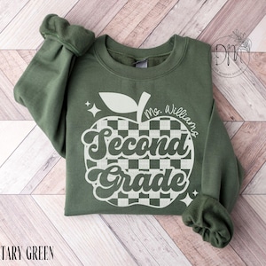 Second Grade Teacher Sweatshirt Custom 2nd Grade Sweatshirt Personalized Teacher Second Grade Sweatshirt 2nd Grade Teacher Appreciation Gift
