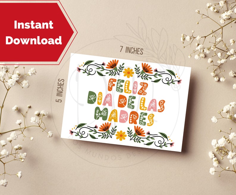 PRINTABLE Feliz Día De Las Madres Card IMPRIMIBLE Tarjeta Dia - Etsy Canada