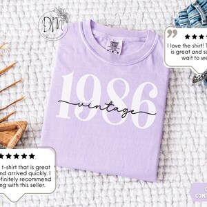 1986 Shirt Vintage 1986 T-shirt 40th Birthday Shirt 40th Birthday Gift for 40th birthday 1986 Tee 1986 Birthday Tee Established 1986 Shirt image 4
