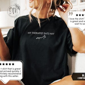 Funny Horse Shirt Minimalist Equestrian Shirt Horse Rider Gift for Horse Lover Gift for Horse Mom Shirt Minimalist Horse Comfort Colors Tee immagine 5