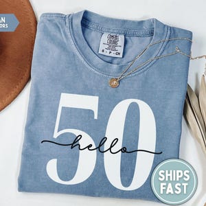 50 Birthday Shirt Hello 50 Shirt 50th Birthday Gift for 50th birthday 1976 T-shirt 50th Birthday Tee Hello 50 T-Shirt Chapter 50 Tshirt image 1