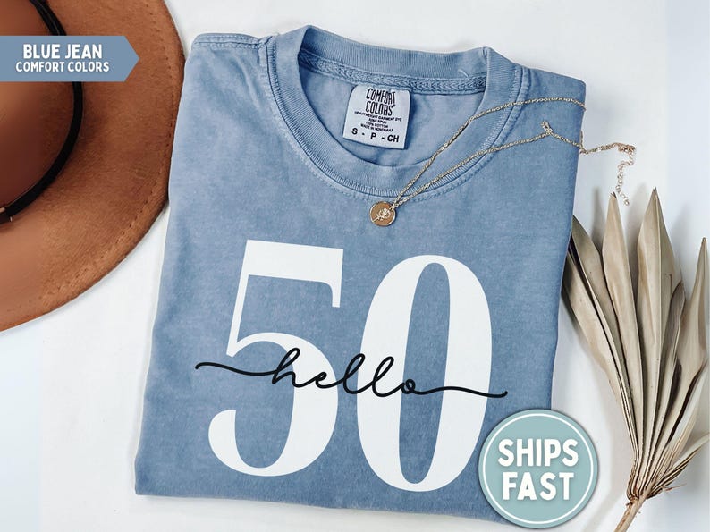 50 Birthday Shirt Hello 50 Shirt 50th Birthday Gift for 50th birthday 1976 T-shirt 50th Birthday Tee Hello 50 T-Shirt Chapter 50 Tshirt image 1
