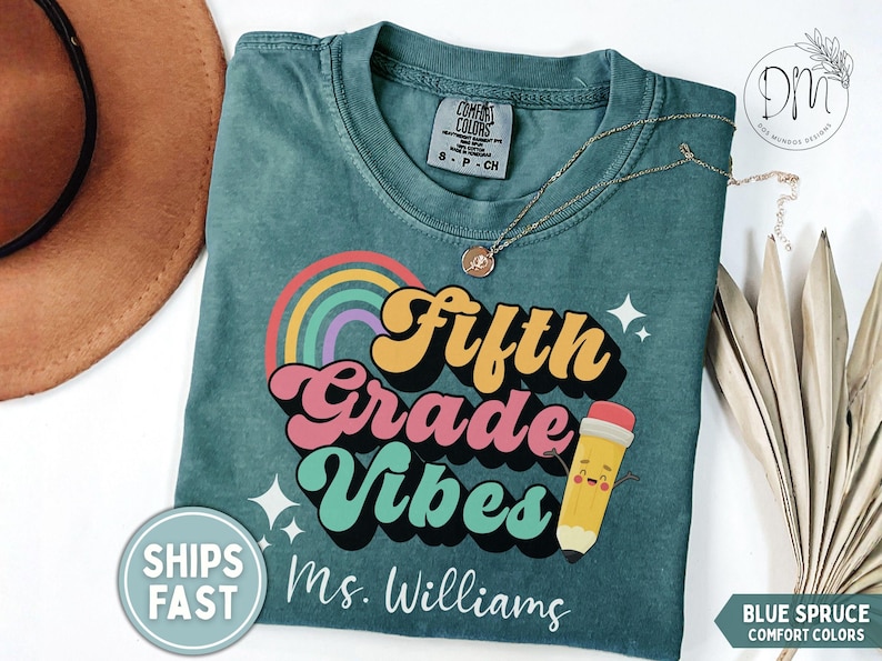 Fifth Grade Shirt Fifth Grade Teacher Shirt Custom Fifth Grade Tshirt 5th Grade Team Personalized Teacher 5th Grade Shirt 5th Grade Vibes imagem 1