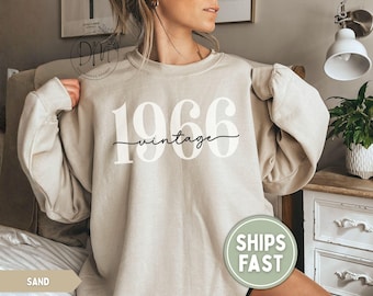 1966 Sweatshirt 60th Birthday Sweatshirt 60th Birthday Gift for 60th birthday Sweater Vintage 1966 Sweatshirt Established 1966 Sweater
