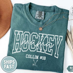 Custom Hockey Mom Shirt Personalized Hockey Mom Shirt Hockey Mom Gift for Hockey Mom Mothers Day Gift Hockey Mama Shirt Hockey Game Day tee image 1