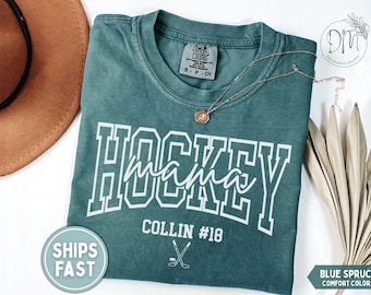 Custom Hockey Mom Shirt Personalized Hockey Mom Shirt Hockey Mom Gift for Hockey Mom Mothers Day Gift Hockey Mama Shirt Hockey Game Day tee