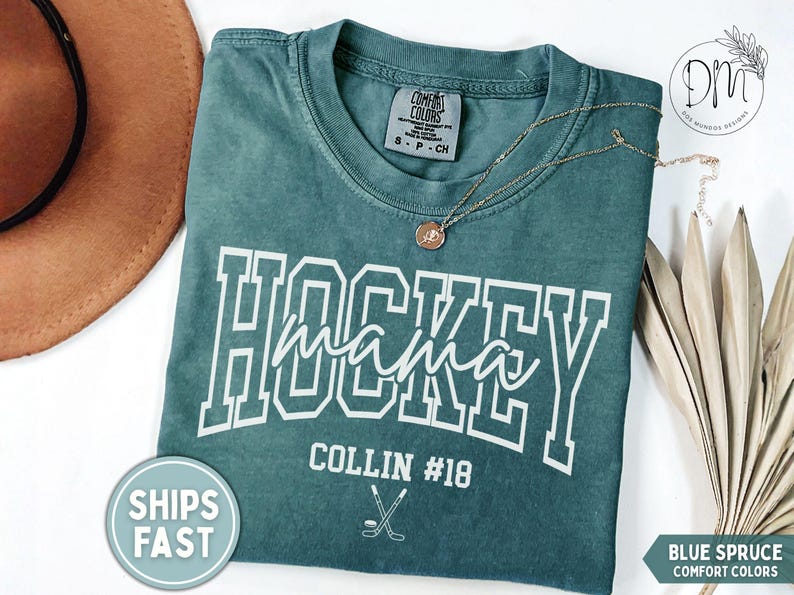 Custom Hockey Mom Shirt Personalized Hockey Mom Shirt Hockey Mom Gift for Hockey Mom Mothers Day Gift Hockey Mama Shirt Hockey Game Day tee image 1