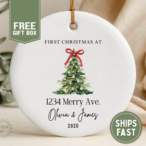 New Home Ornament First Christmas in New Home Ornament Personalized First Home Ornament New Home Gift New Home Owner Christmas Ornament