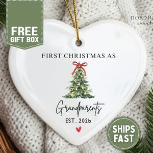 First Christmas as Grandparents Ornament for Grandparent Custom Grandma Ornament Grandparents Gift for Grandpa Ornament Grandparent Keepsake