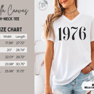 1976 Shirt, 50th Birthday Shirt, 1976 T-shirt, 1976 Birth Year Shirt, Hello Fifty Shirt, Vintage 1976 Shirt, Est 1976 Tee 1976 Birthday Gift image 9