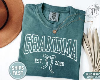 Grandma Shirt Grandma Established Shirt Promoted to Grandma Est Shirt New Grandma Mothers Day Gift Grandma Pregnancy Reveal