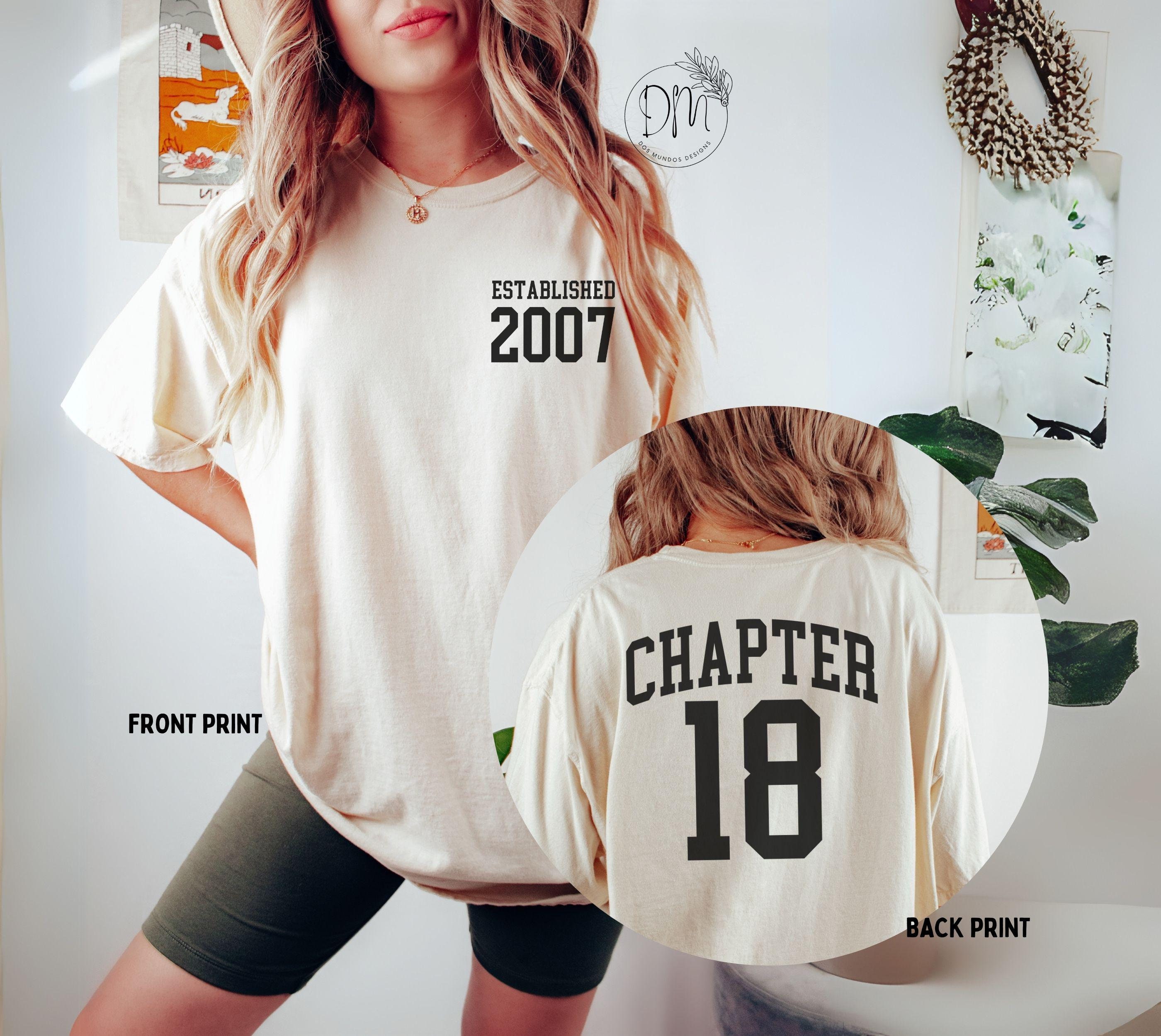 Comfort Colors 2007 Shirt 18th Birthday Shirt Chapter 18 Tshirt Established 2007 t-shirt 18th Birthday Gift for 18th birthday Est. 2007 Tee