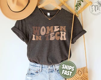Women in Tech Shirt, Retro Technology Shirt, Girls Who Code, Female Software Engineer, Steminist, Programmer, Coding Gift, Female Engineer,