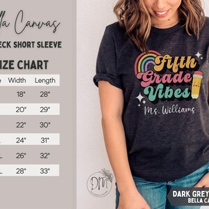 Fifth Grade Shirt Fifth Grade Teacher Shirt Custom Fifth Grade Tshirt 5th Grade Team Personalized Teacher 5th Grade Shirt 5th Grade Vibes imagem 9