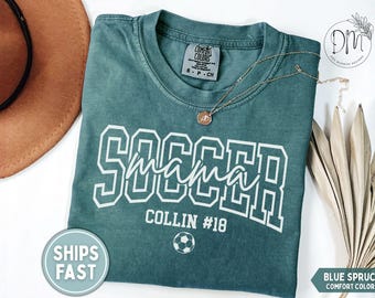 Custom Soccer Mom Shirt Personalized Soccer Mom Shirt Soccer Mom Gift for Soccer Mom Mothers Day Gift Soccer Game Day Shirt for Soccer Mama