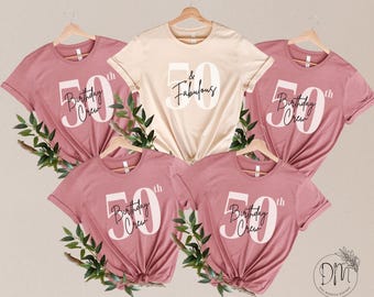 50th Birthday Shirt 50th Birthday Group Shirt 50 & Fabulous Shirt 50th Birthday Crew Shirt 50th birthday Gift for 50th Birthday Party Shirt