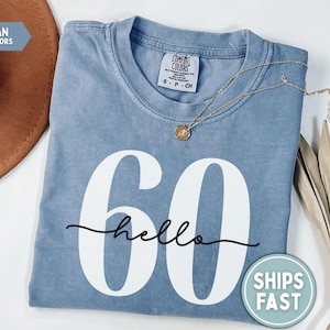 60 Birthday Shirt Hello 60 Shirt 60th Birthday Gift for 60th birthday 1966 T-shirt 60th Birthday Tee Hello 60 T-Shirt Chapter 60 Tshirt
