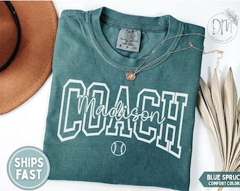 Personalized Softball Coach Sweatshirt Custom Softball Coach Sweater Softball Coach Appreciation Gift for Softball Coach Crewneck