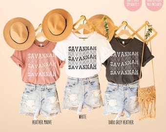 Savannah Bachelorette Party Shirts Savannah Bride Tee Savannah Tribe Georgia Bachelorette Savannah Girl's Trip We Said Savannah Group Shirts