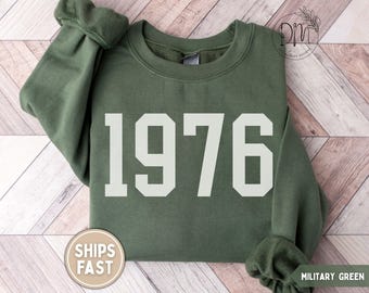 1976 Sweatshirt 50th Birthday Sweatshirt 50th Birthday Gift for 50th birthday Sweater 1976 Sweater Established 1976 Sweatshirt 1976 Crewneck