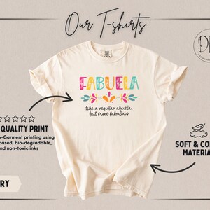 Fabuela Shirt, Floral Abuela Tshirt, Abuelita Shirt, Abuela Life, Gift for Abuela, Dia De Las Madres, Regalo Para Abuela, Gift for Abuelita image 2