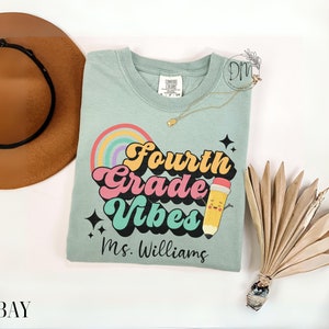 Fourth Grade Shirt Comfort Colors Fourth Grade Teacher Shirt Custom Fourth Grade Tshirt 4th Grade Team Personalized Teacher 4th Grade Shirt