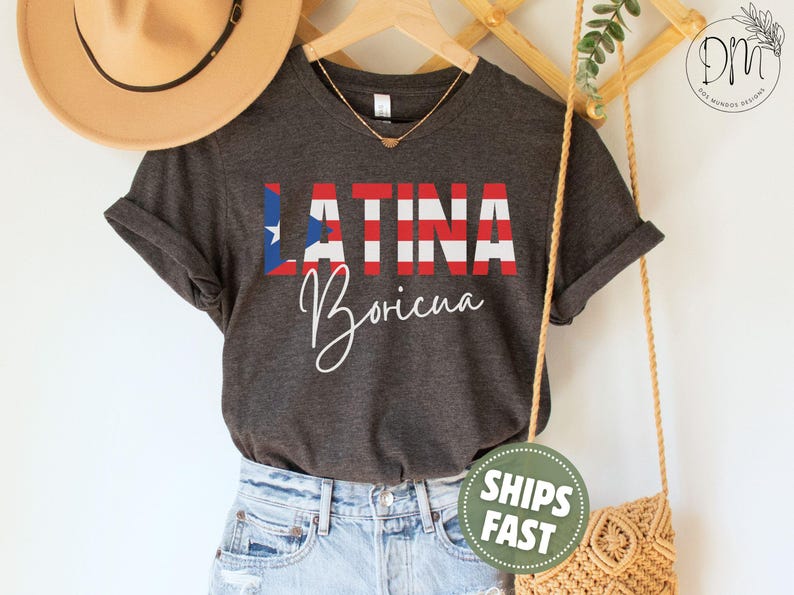 Boricua Shirt, Latina Shirt, Boricua AF, Gift for Puertorriqueña, Puerto Rico, Poderosa Shirt, Latina Feminist, Wepa Shirt Puerto Rican Gif afbeelding 1