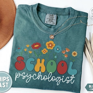 School Psychologist Shirt, Wildflowers School Psychologist Tshirt, Retro School Psych Shirt, Gift for School Psychologist, Back to School
