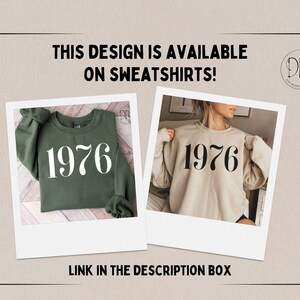 1976 Shirt, 50th Birthday Shirt, 1976 T-shirt, 1976 Birth Year Shirt, Hello Fifty Shirt, Vintage 1976 Shirt, Est 1976 Tee 1976 Birthday Gift image 12