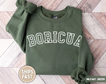 Boricua Sweatshirt, Boricua Crewneck, Puertoriqueña Sweatshirt, Puerto Rico Sweatshirt, Gift for Boricua Gift, Boricua Latina Sweatshirt