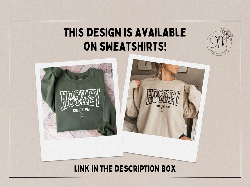 Custom Hockey Mom Shirt Personalized Hockey Mom Shirt Hockey Mom Gift for Hockey Mom Mothers Day Gift Hockey Mama Shirt Hockey Game Day tee image 12